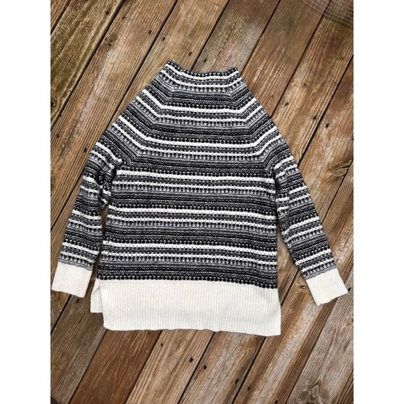 Unavailable - Talbots Womens Mock Neck Striped Knit Sweater Wool Blend - Picture 5 of 5